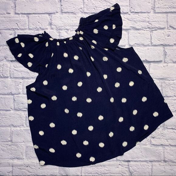 A New Day Polka Dot Flutter Sleeve Blouse - Picture 5 of 6